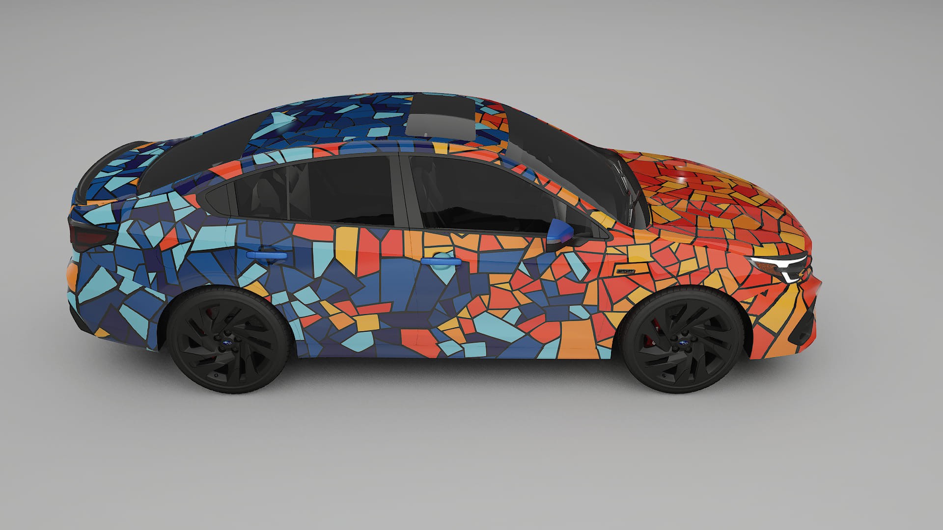 Subaru Legacy BW BARCELONA – Ontworpen Wrap PPF Kit van Printbaar Polyurethaanfolie