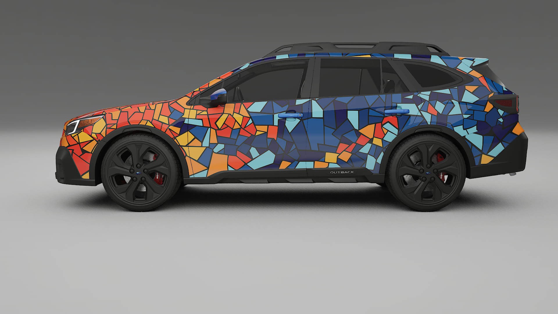 Subaru Outback VI BS facelift LCI BARCELONA – Ontworpen Wrap PPF Kit van Printbaar Polyurethaanfolie