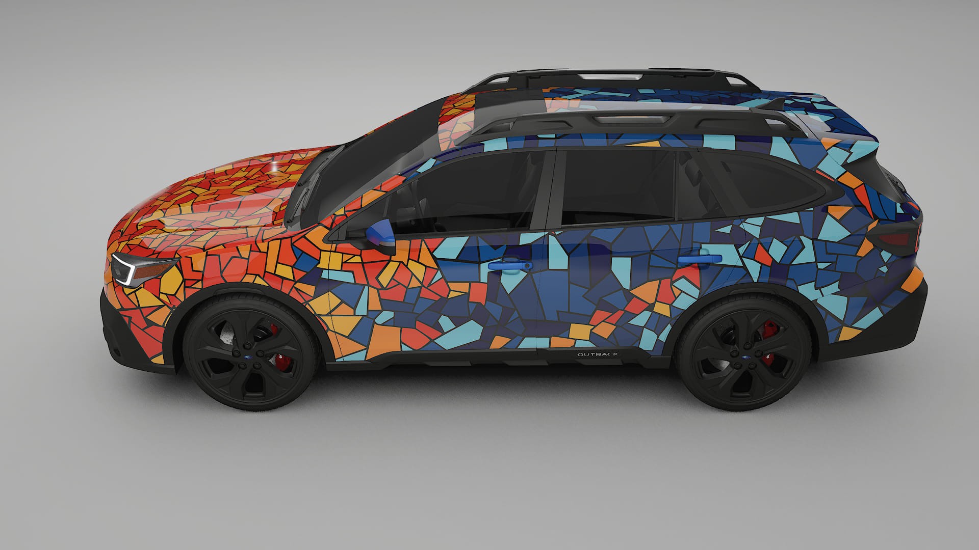 Subaru Outback VI BS facelift LCI BARCELONA – Ontworpen Wrap PPF Kit van Printbaar Polyurethaanfolie