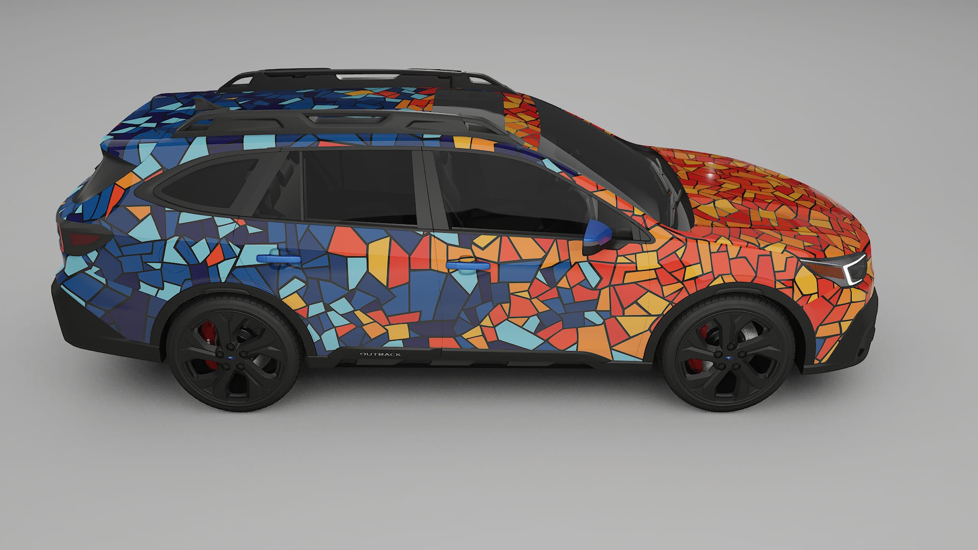 Subaru Outback VI BS facelift LCI BARCELONA – Ontworpen Wrap PPF Kit van Printbaar Polyurethaanfolie
