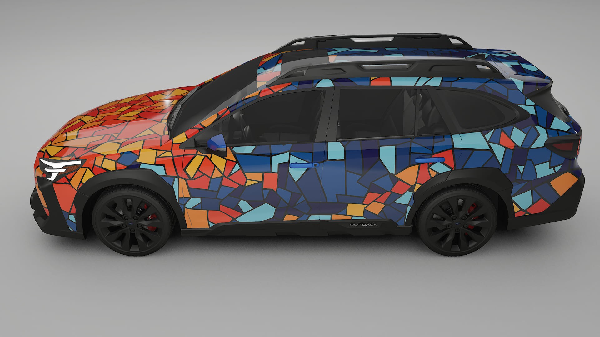 Subaru Outback VI BS prefacelift pre-LCI BARCELONA – Ontworpen Wrap PPF Kit van Printbaar Polyurethaanfolie