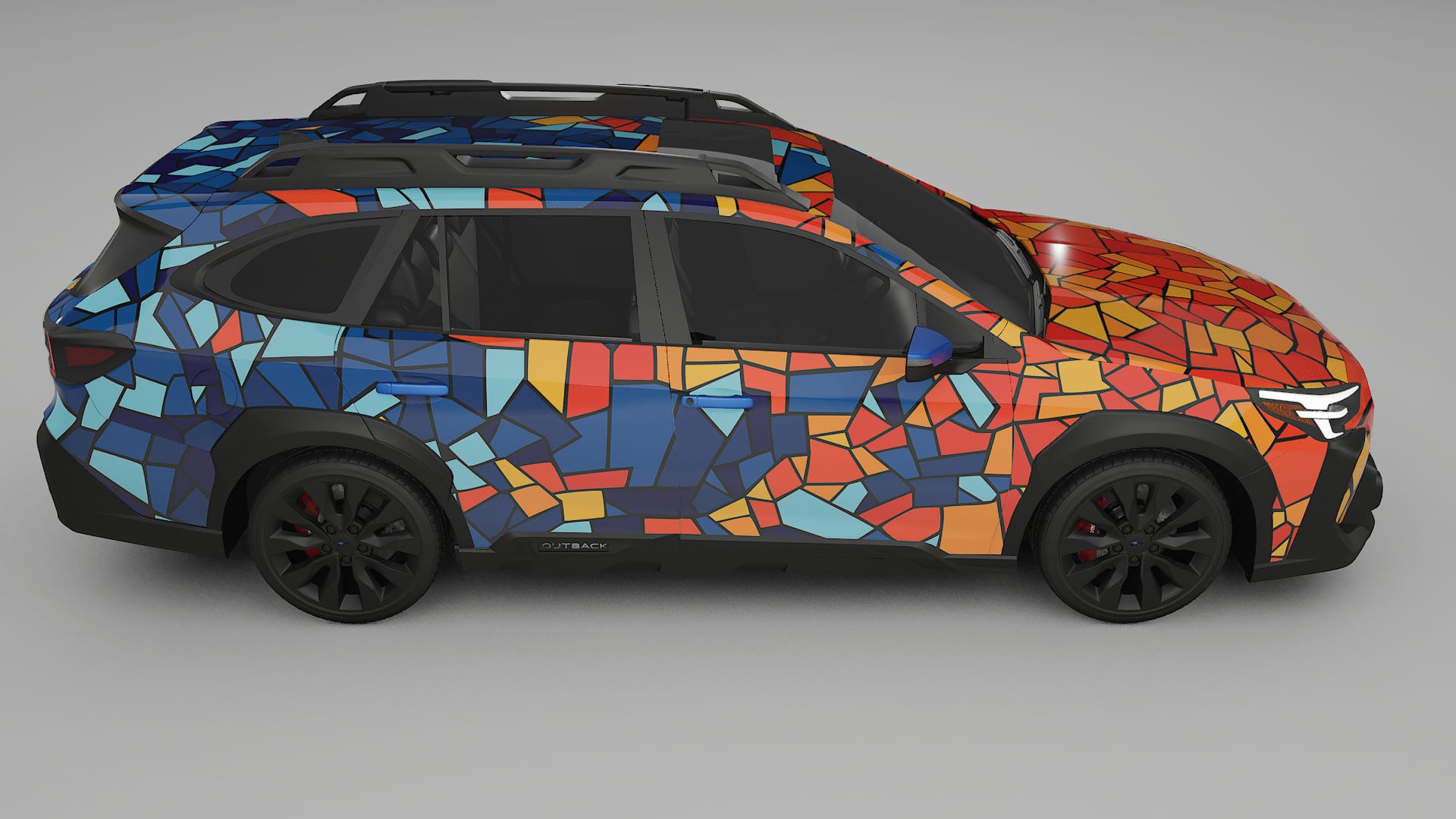 Subaru Outback VI BS prefacelift pre-LCI BARCELONA – Ontworpen Wrap PPF Kit van Printbaar Polyurethaanfolie