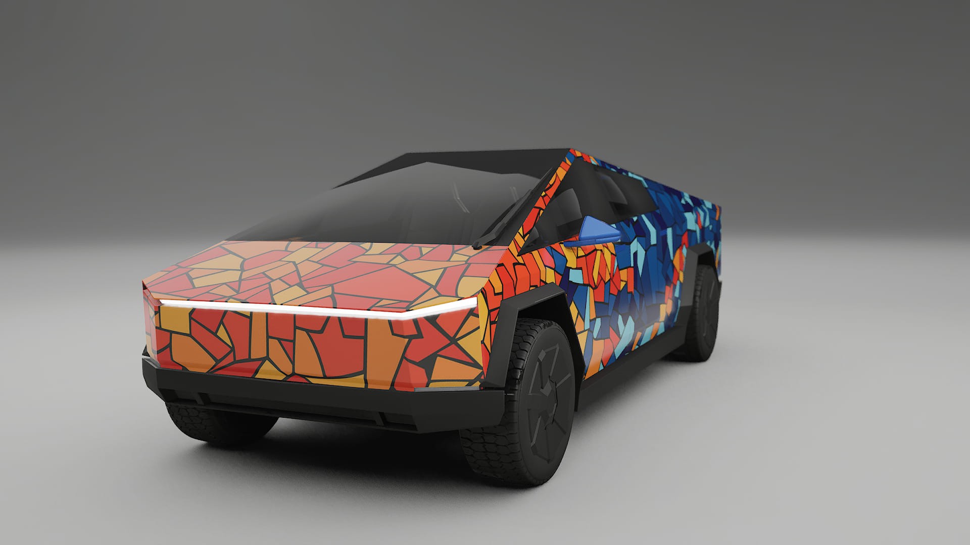 Tesla Cybertruck BARCELONA – Ontworpen Wrap PPF Kit van Printbaar Polyurethaanfolie