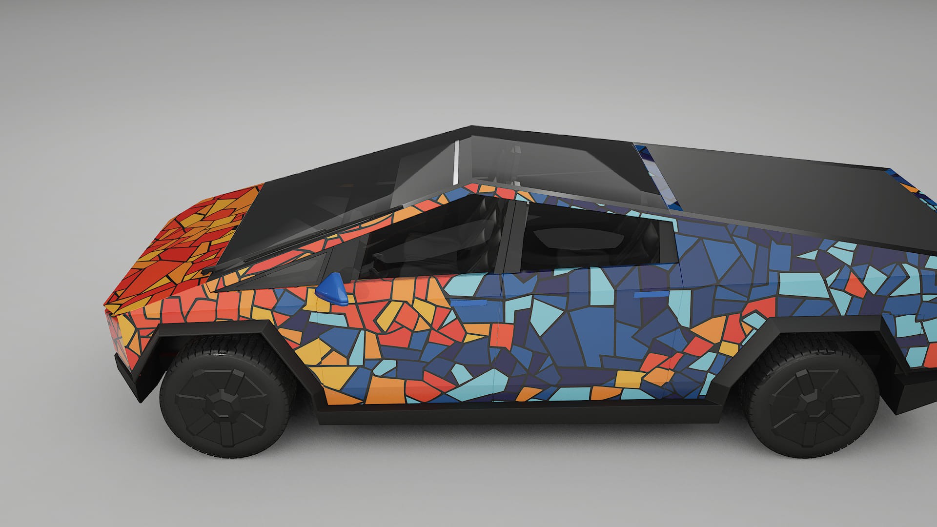 Tesla Cybertruck BARCELONA – Ontworpen Wrap PPF Kit van Printbaar Polyurethaanfolie