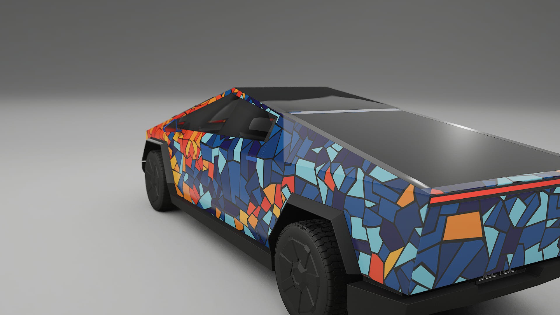 Tesla Cybertruck BARCELONA – Ontworpen Wrap PPF Kit van Printbaar Polyurethaanfolie