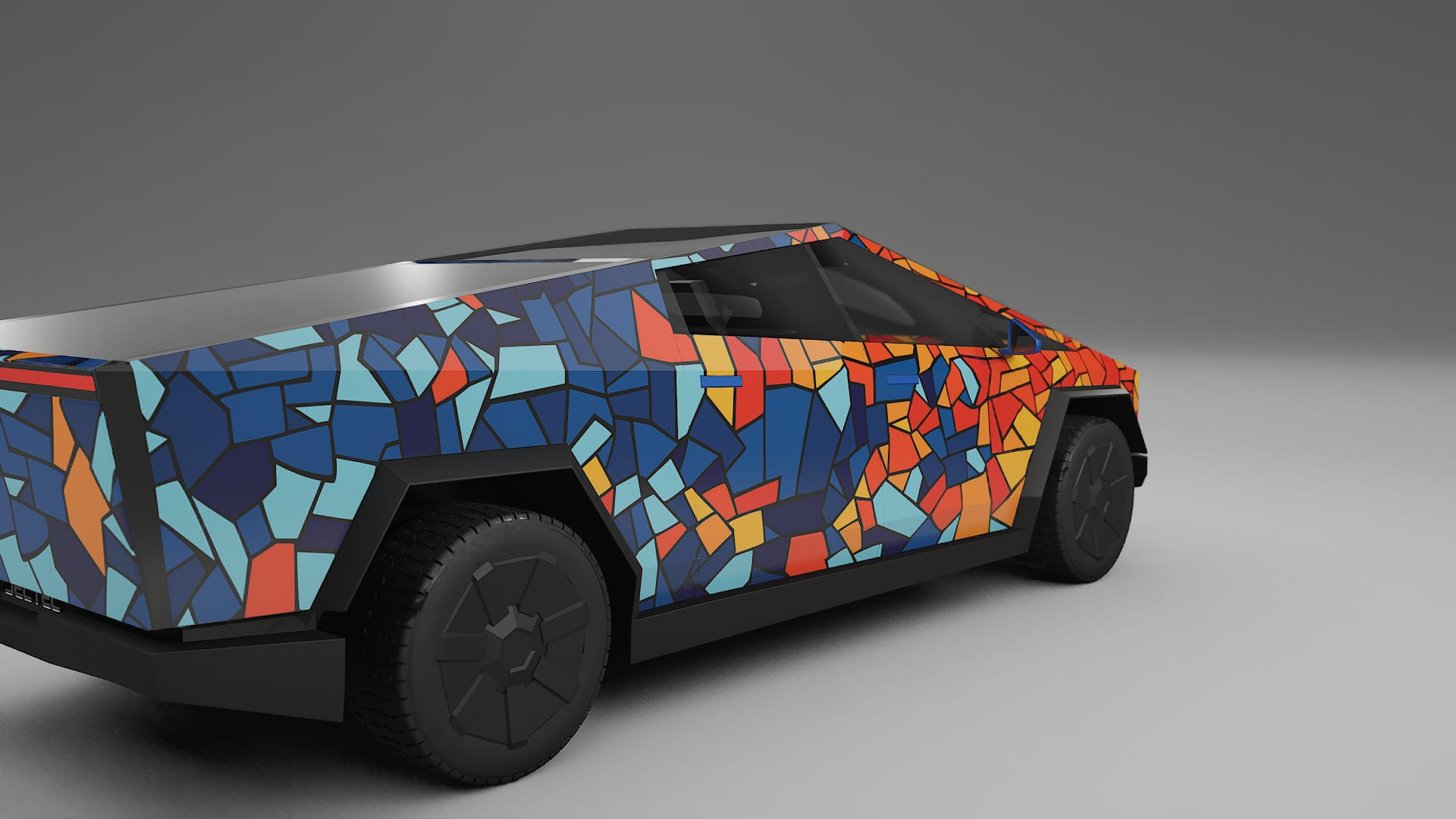 Tesla Cybertruck BARCELONA – Ontworpen Wrap PPF Kit van Printbaar Polyurethaanfolie