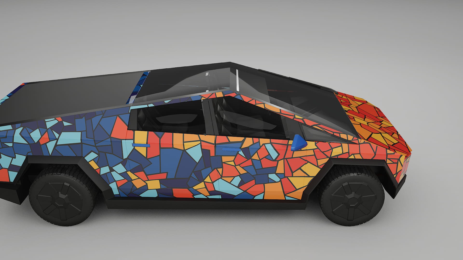 Tesla Cybertruck BARCELONA – Ontworpen Wrap PPF Kit van Printbaar Polyurethaanfolie