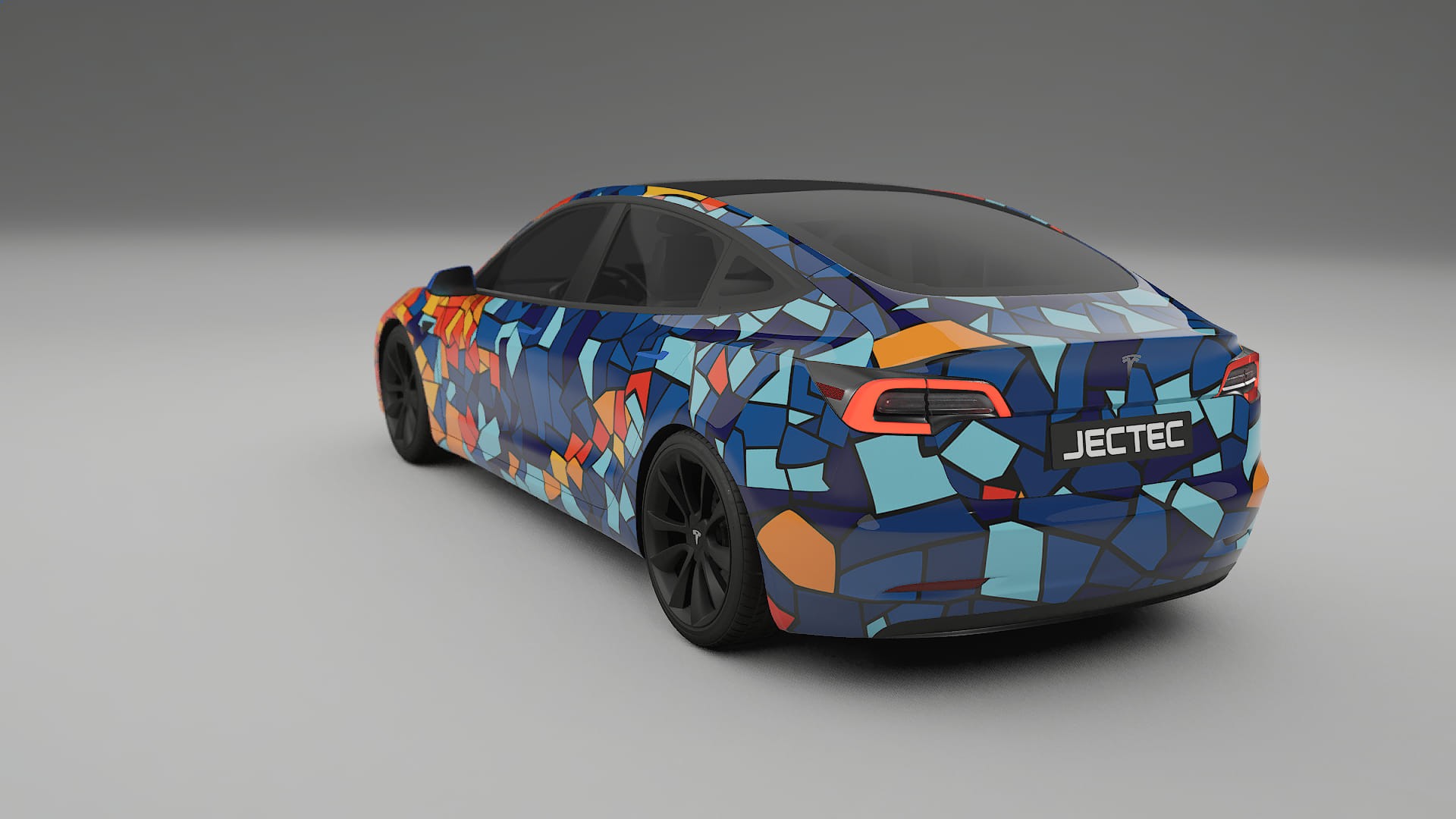 Tesla Model 3 BARCELONA – Ontworpen Wrap PPF Kit van Printbaar Polyurethaanfolie