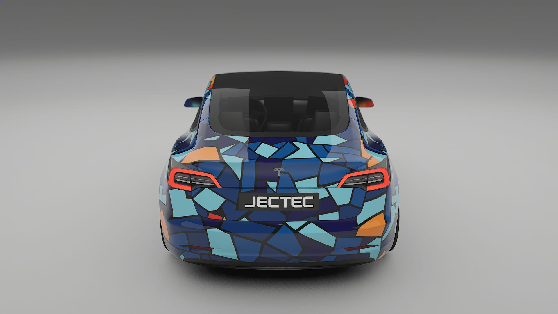 Tesla Model 3 BARCELONA – Ontworpen Wrap PPF Kit van Printbaar Polyurethaanfolie