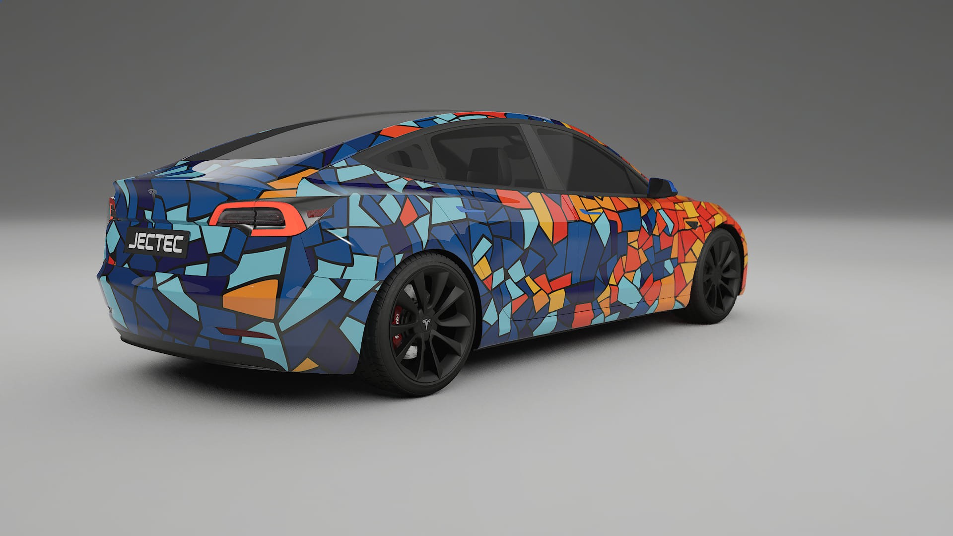 Tesla Model 3 BARCELONA – Ontworpen Wrap PPF Kit van Printbaar Polyurethaanfolie