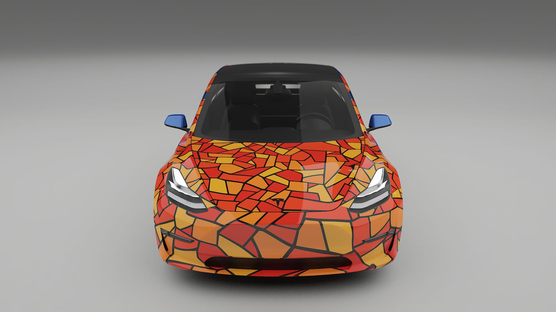 Tesla Model 3 BARCELONA – Ontworpen Wrap PPF Kit van Printbaar Polyurethaanfolie
