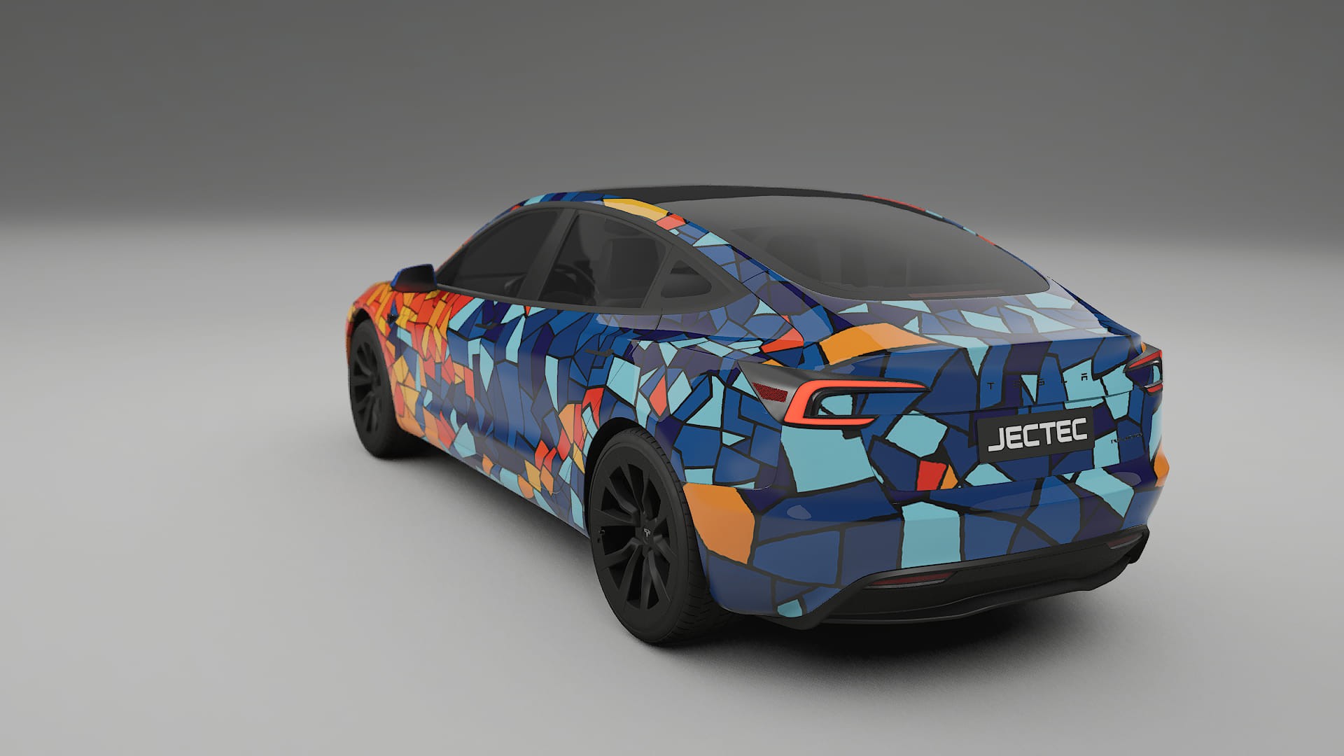 Tesla Model 3 Highland BARCELONA – Ontworpen Wrap PPF Kit van Printbaar Polyurethaanfolie