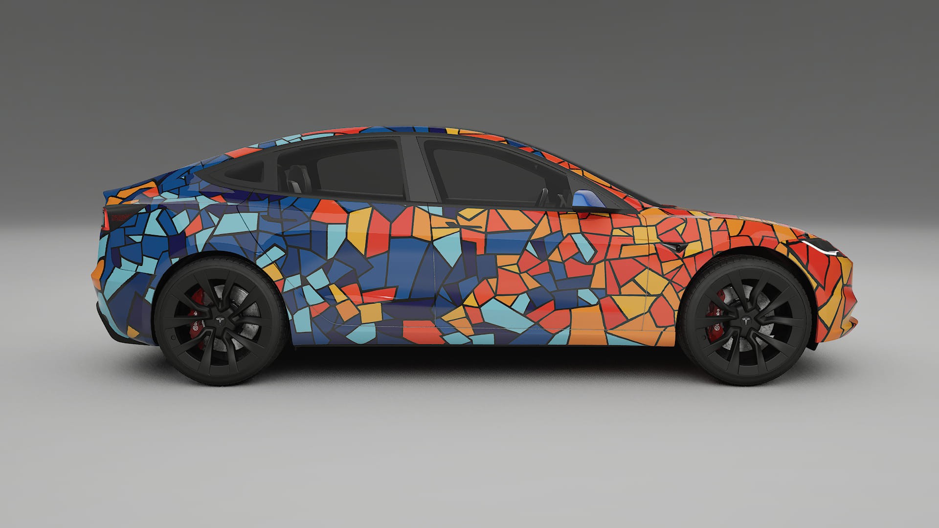 Tesla Model 3 Highland BARCELONA – Ontworpen Wrap PPF Kit van Printbaar Polyurethaanfolie