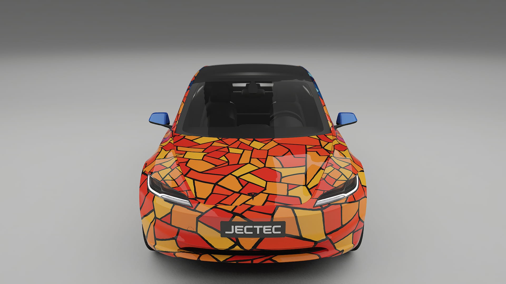 Tesla Model 3 Highland BARCELONA – Ontworpen Wrap PPF Kit van Printbaar Polyurethaanfolie