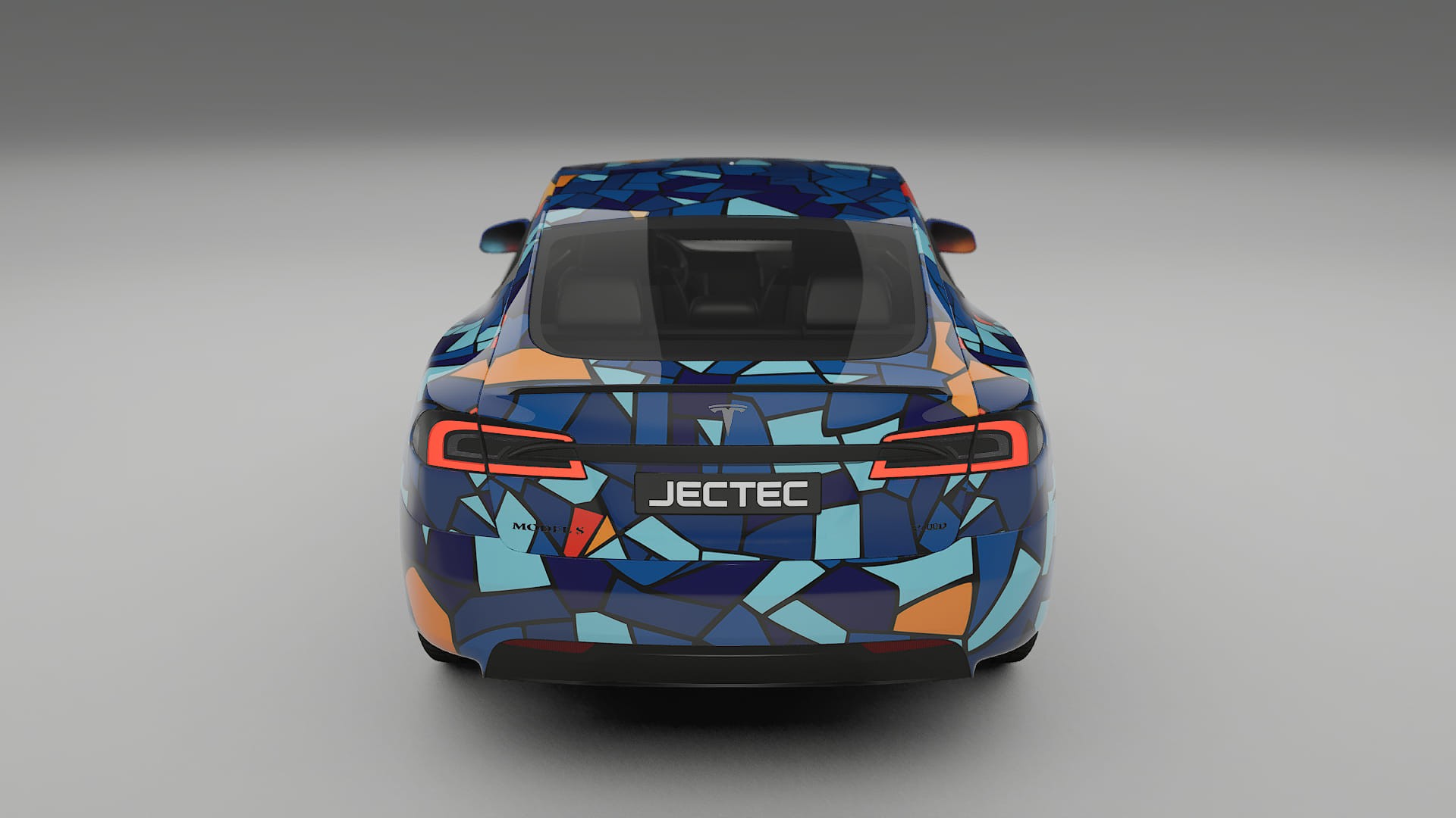 Tesla Model-S Refresh BARCELONA – Ontworpen Wrap PPF Kit van Printbaar Polyurethaanfolie