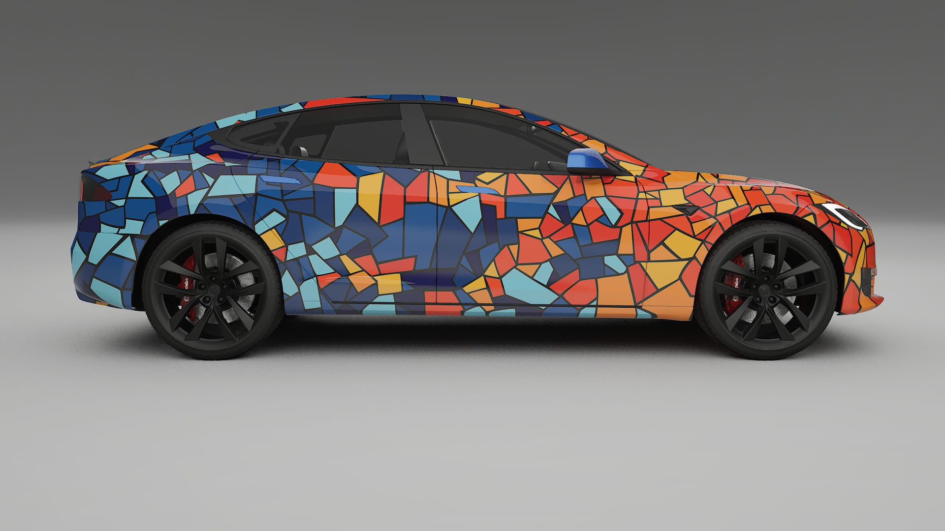 Tesla Model-S Refresh BARCELONA – Ontworpen Wrap PPF Kit van Printbaar Polyurethaanfolie