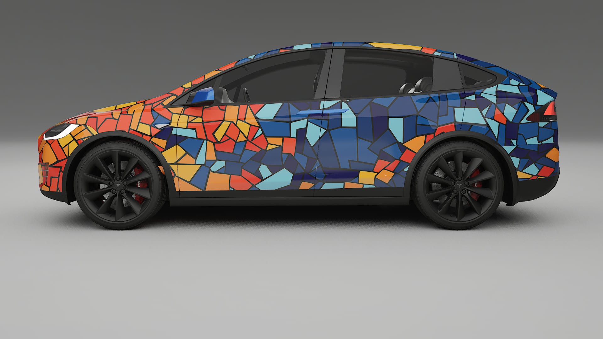 Tesla Model X BARCELONA – Ontworpen Wrap PPF Kit van Printbaar Polyurethaanfolie