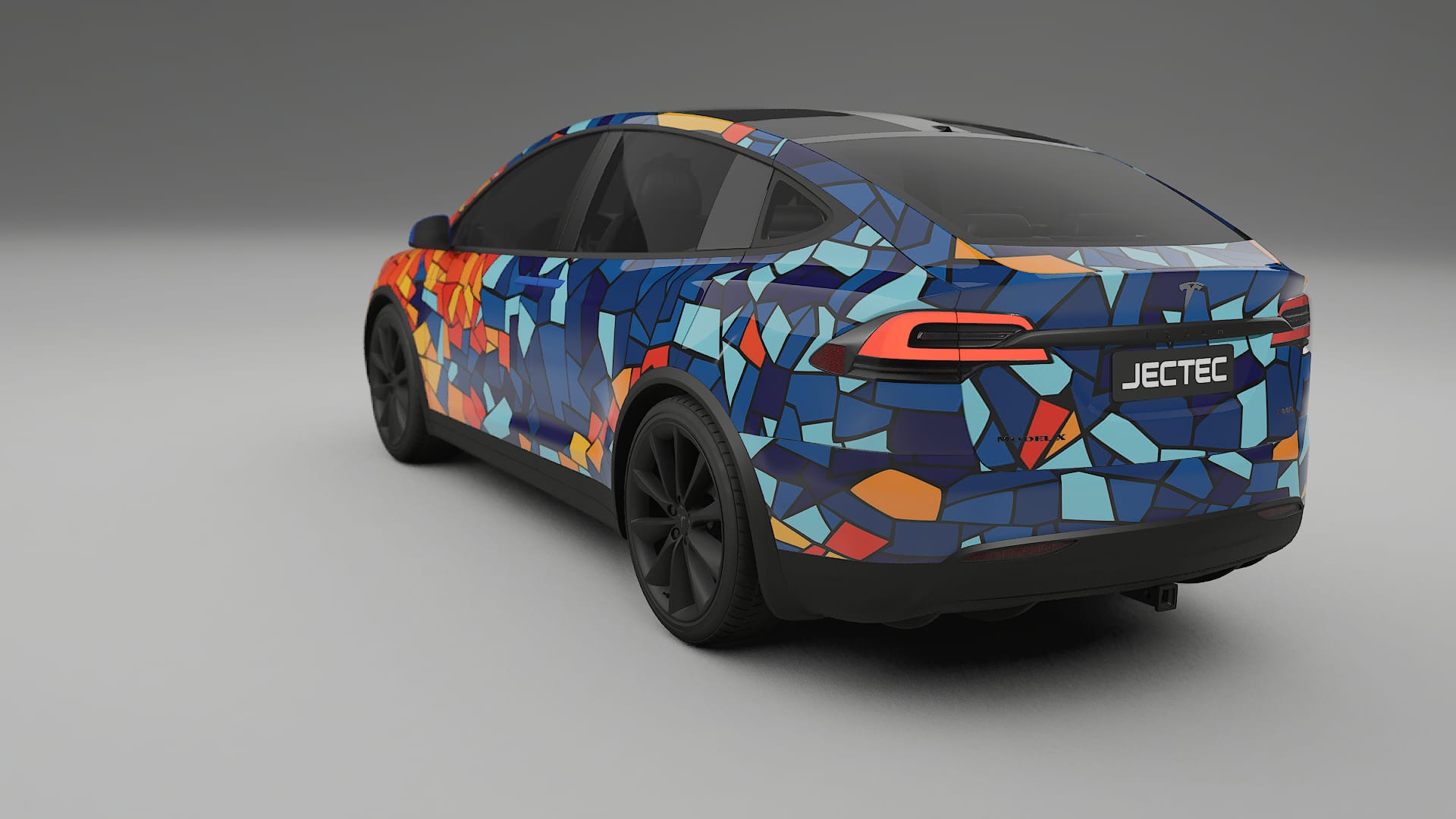 Tesla Model X BARCELONA – Ontworpen Wrap PPF Kit van Printbaar Polyurethaanfolie