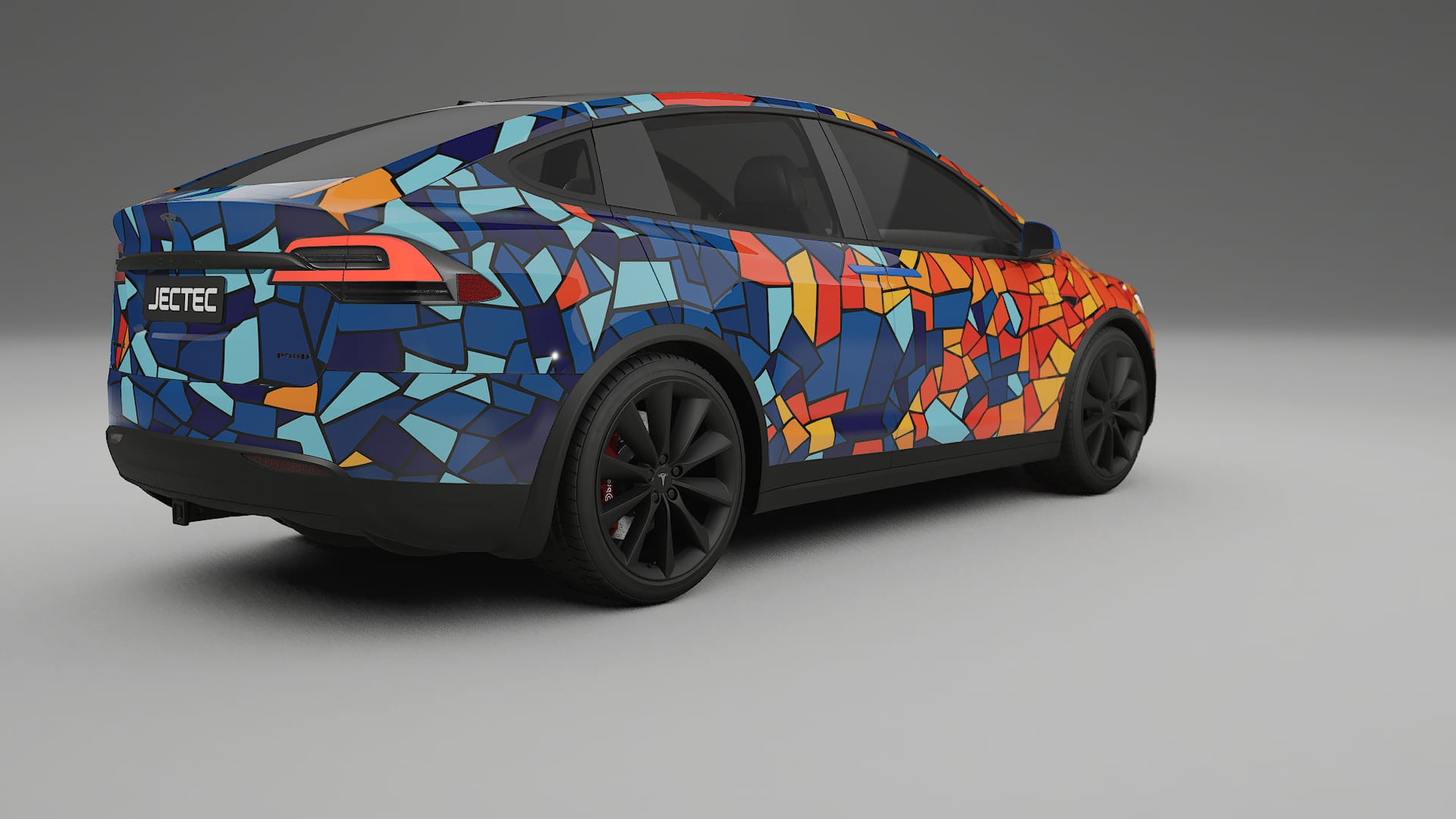 Tesla Model X BARCELONA – Ontworpen Wrap PPF Kit van Printbaar Polyurethaanfolie