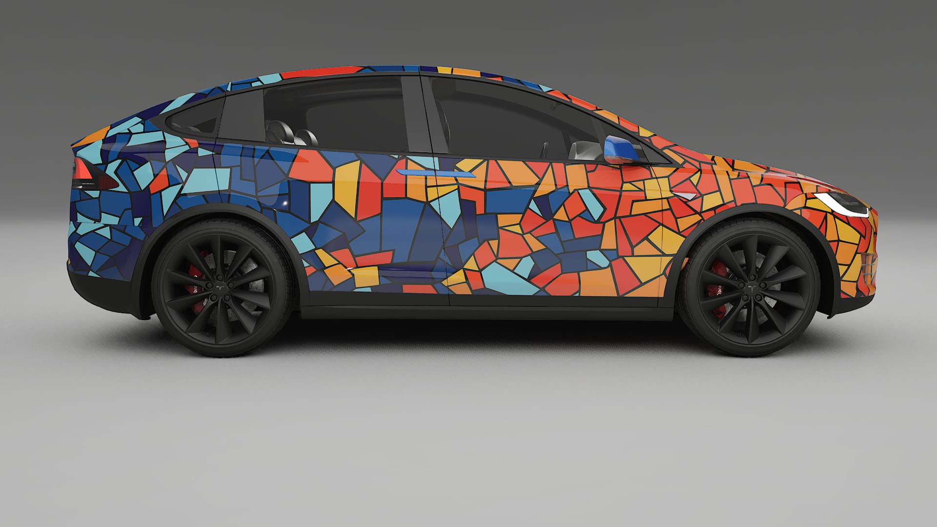 Tesla Model X BARCELONA – Ontworpen Wrap PPF Kit van Printbaar Polyurethaanfolie