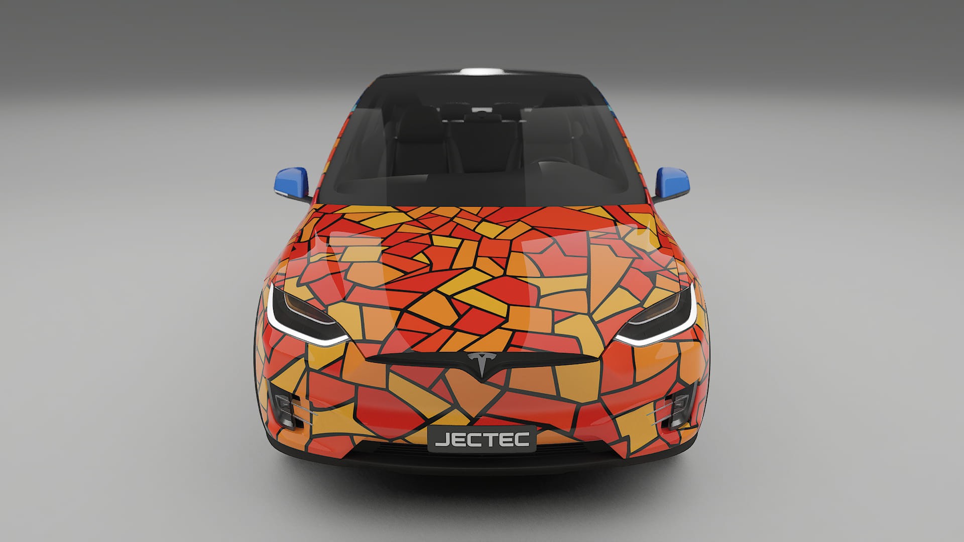Tesla Model X BARCELONA – Ontworpen Wrap PPF Kit van Printbaar Polyurethaanfolie