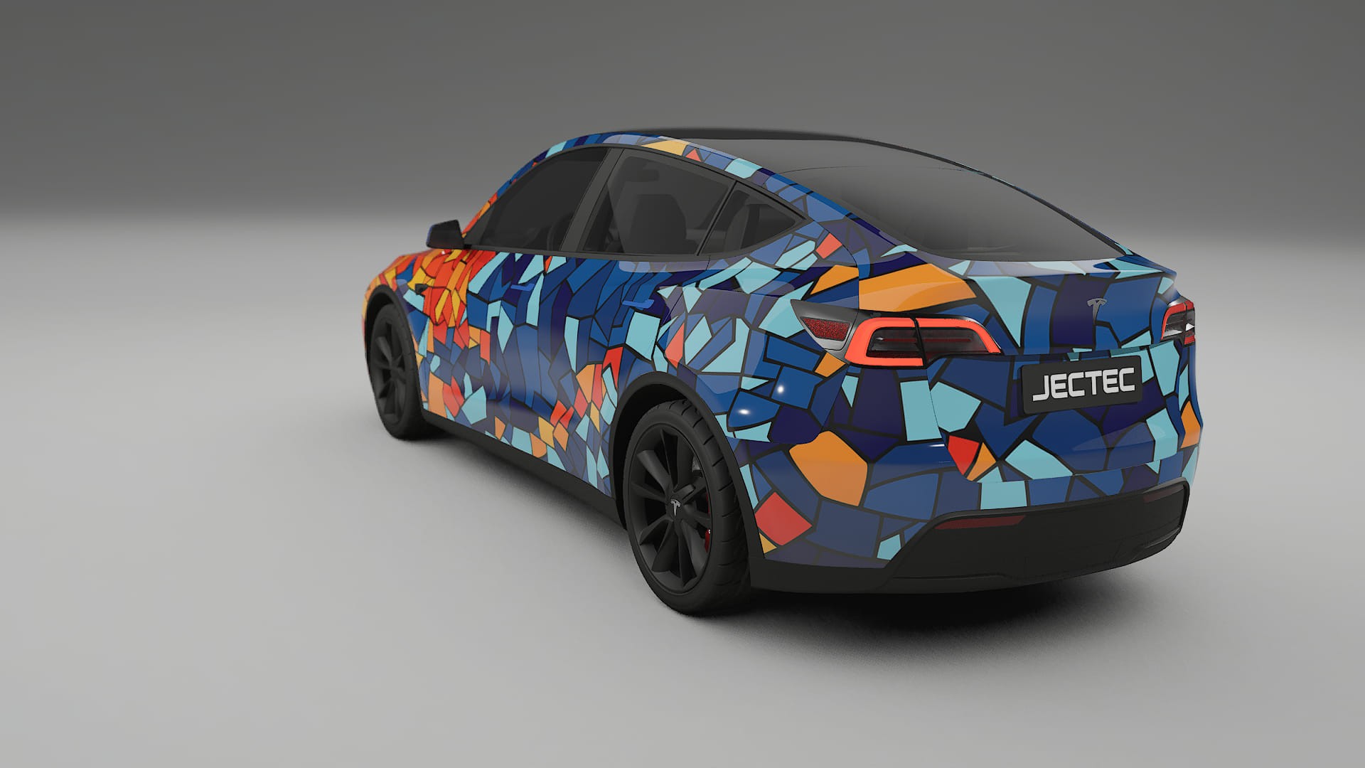 Tesla Model Y BARCELONA – Ontworpen Wrap PPF Kit van Printbaar Polyurethaanfolie