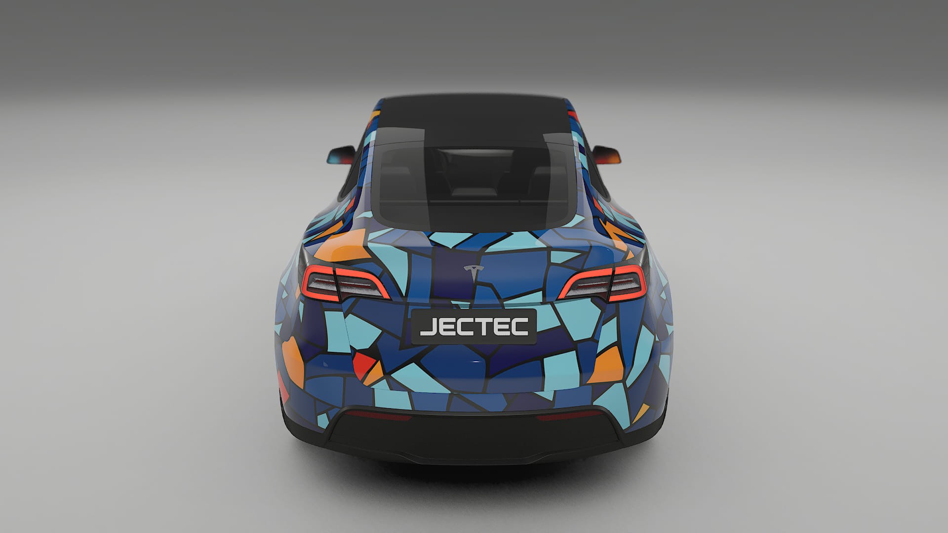 Tesla Model Y BARCELONA – Ontworpen Wrap PPF Kit van Printbaar Polyurethaanfolie