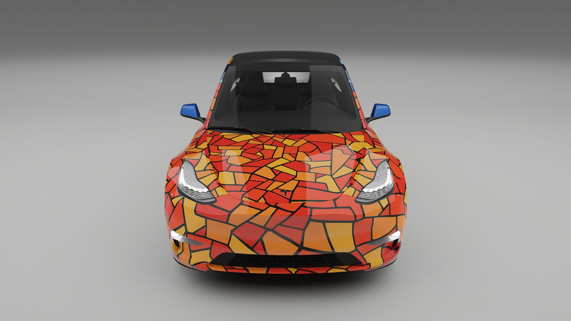 Tesla Model Y BARCELONA – Ontworpen Wrap PPF Kit van Printbaar Polyurethaanfolie
