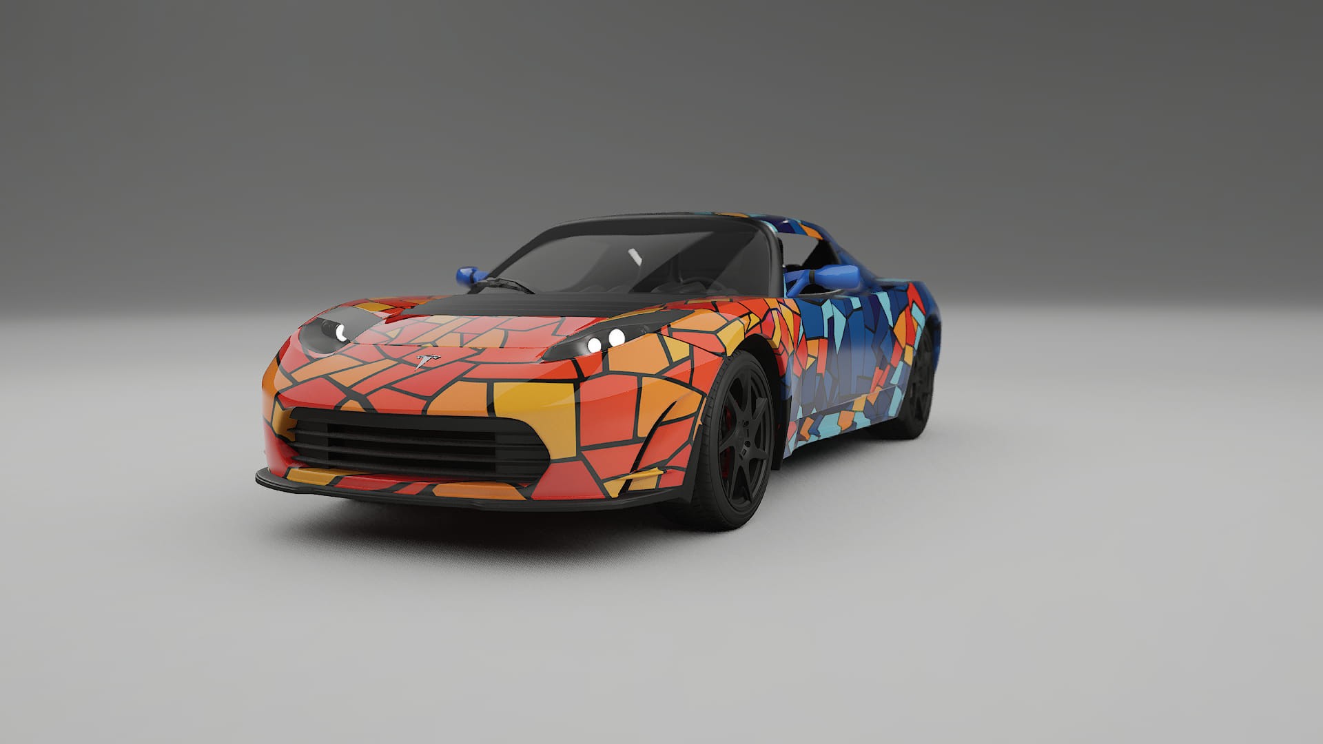 Tesla Roadster 2.5 BARCELONA – Ontworpen Wrap PPF Kit van Printbaar Polyurethaanfolie