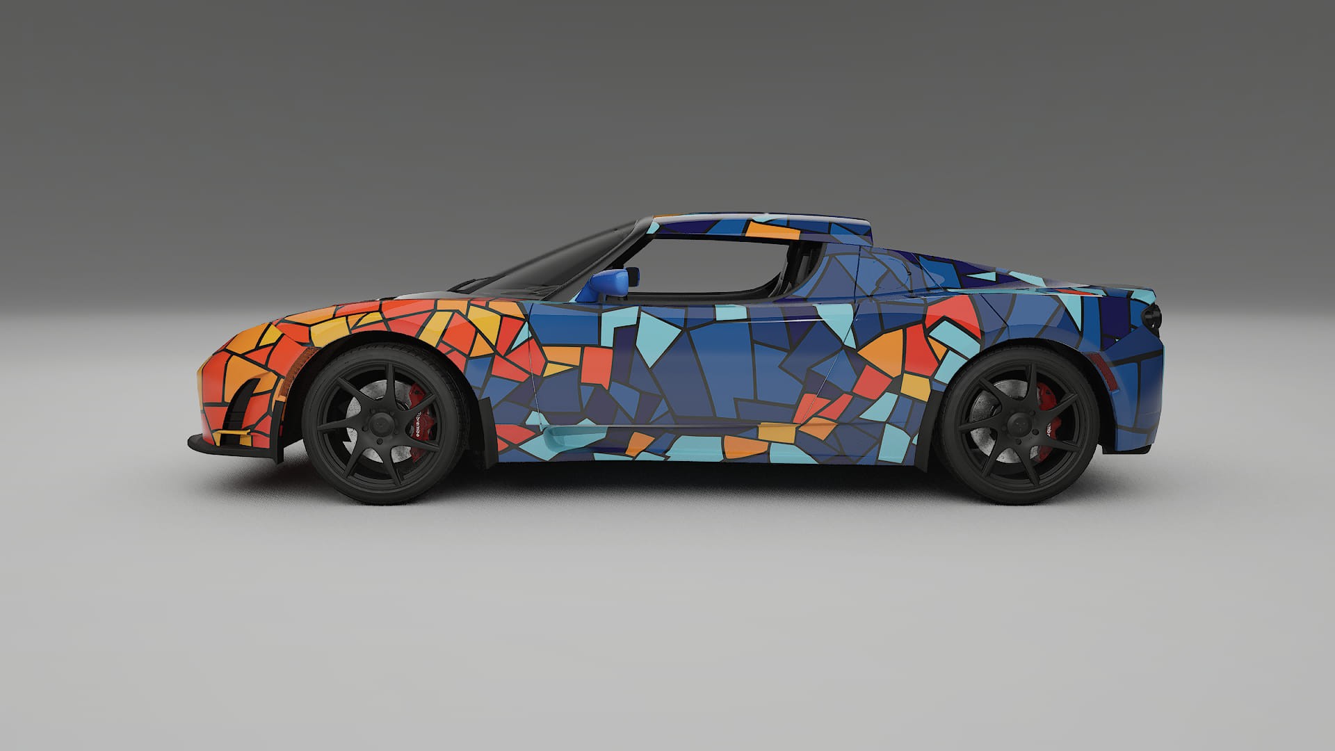 Tesla Roadster 2.5 BARCELONA – Ontworpen Wrap PPF Kit van Printbaar Polyurethaanfolie