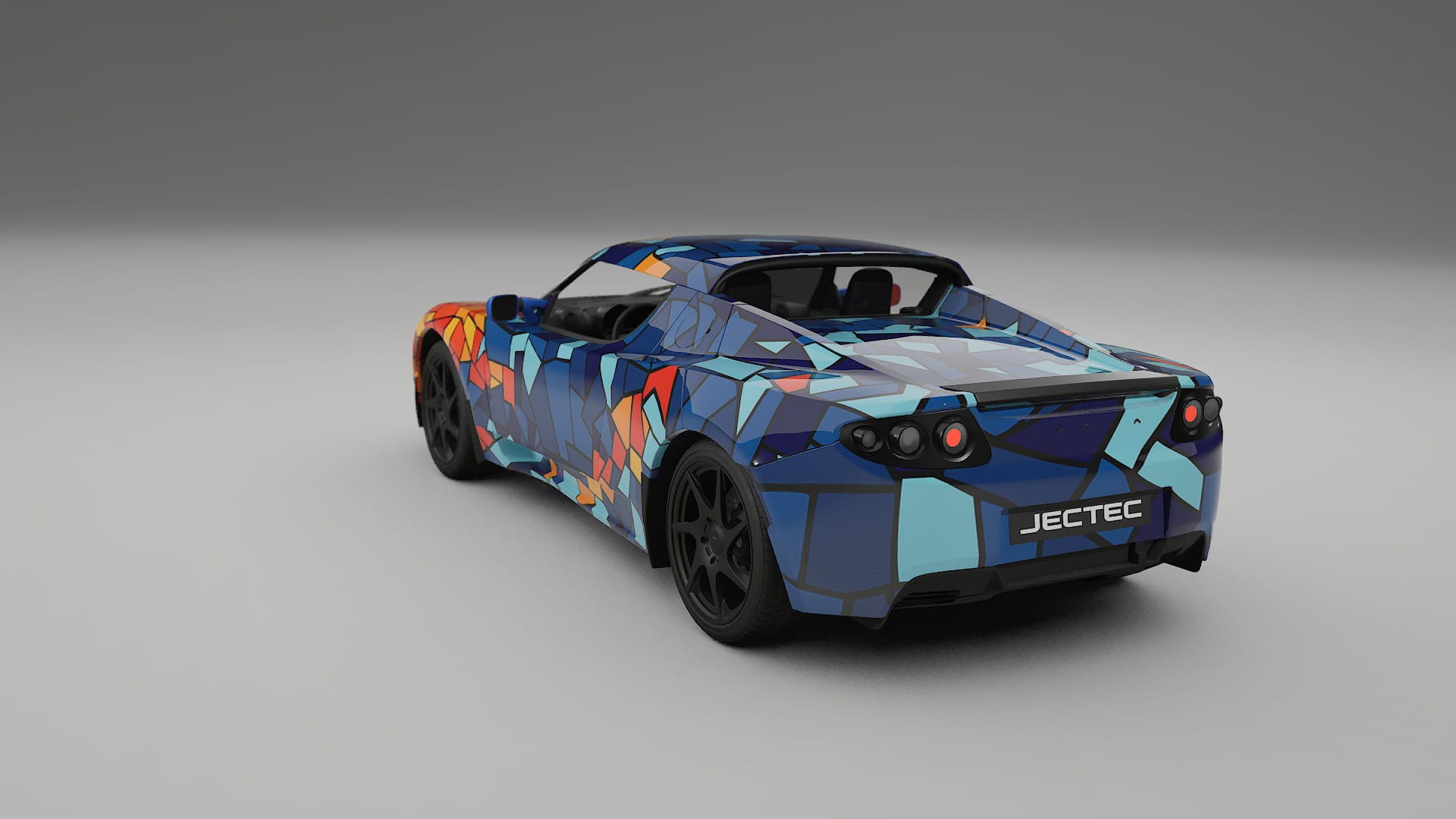 Tesla Roadster 2.5 BARCELONA – Ontworpen Wrap PPF Kit van Printbaar Polyurethaanfolie