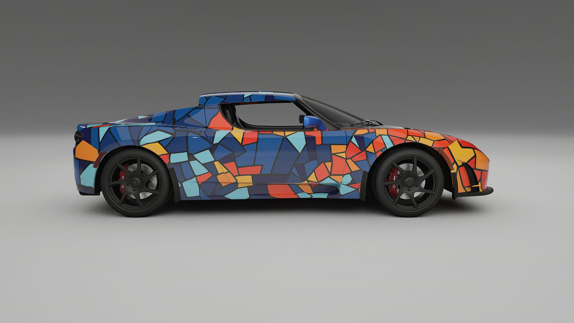 Tesla Roadster 2.5 BARCELONA – Ontworpen Wrap PPF Kit van Printbaar Polyurethaanfolie