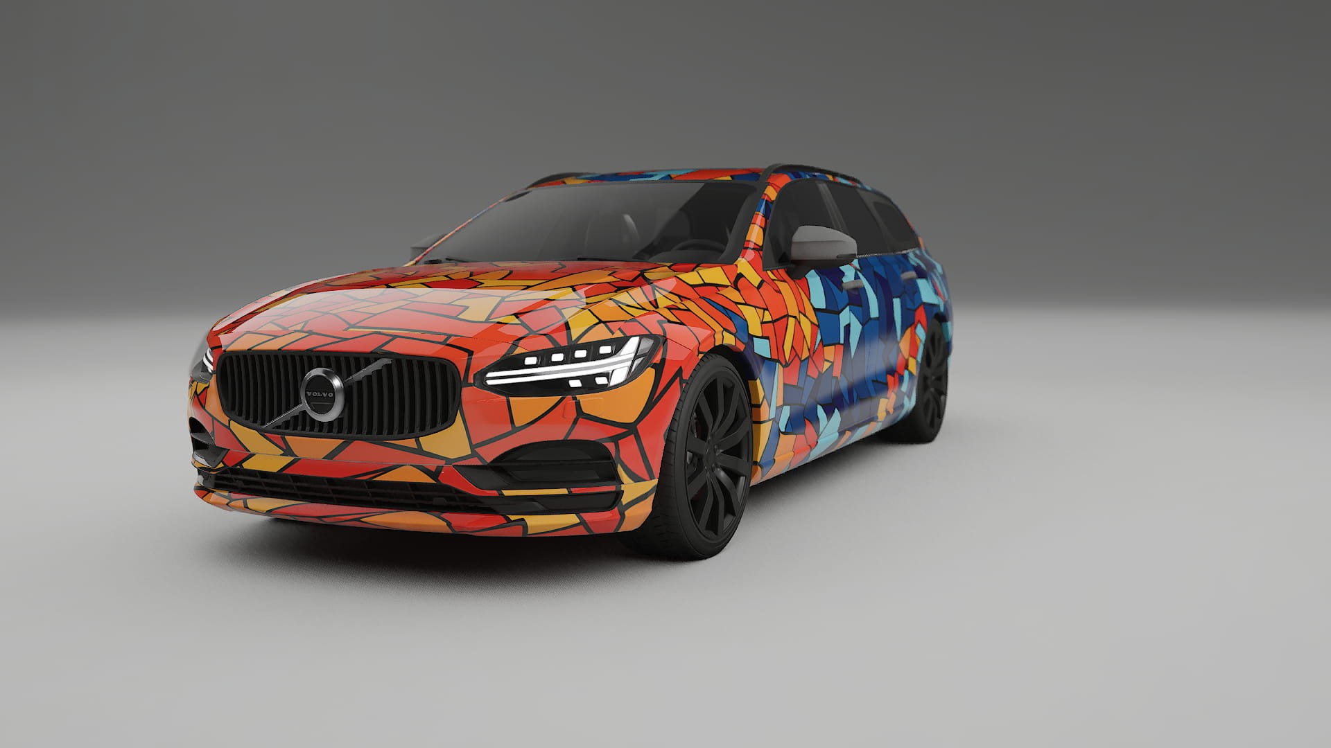 Volvo V90 P5 BARCELONA – Ontworpen Wrap PPF Kit van Printbaar Polyurethaanfolie