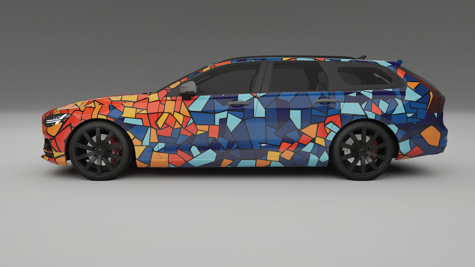 Volvo V90 P5 BARCELONA – Ontworpen Wrap PPF Kit van Printbaar Polyurethaanfolie