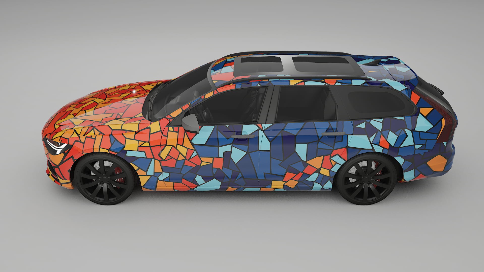 Volvo V90 P5 BARCELONA – Ontworpen Wrap PPF Kit van Printbaar Polyurethaanfolie