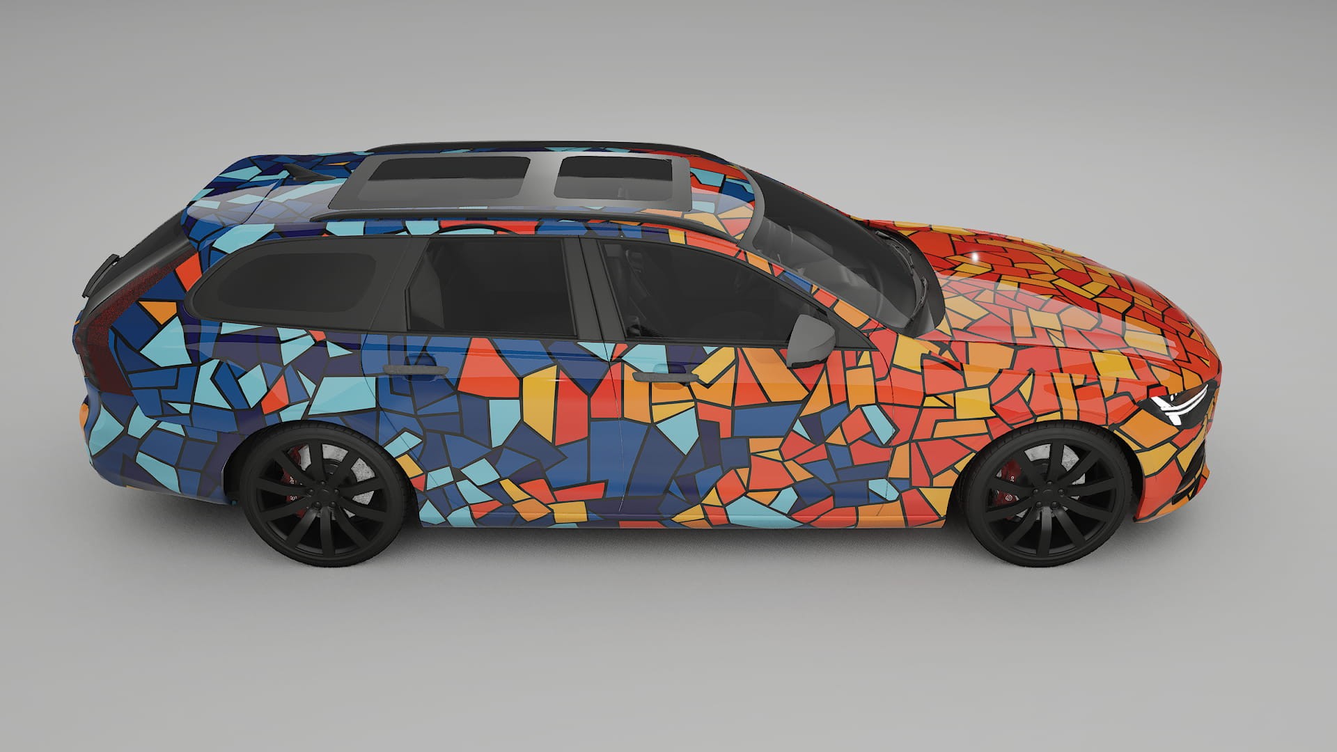 Volvo V90 P5 BARCELONA – Ontworpen Wrap PPF Kit van Printbaar Polyurethaanfolie