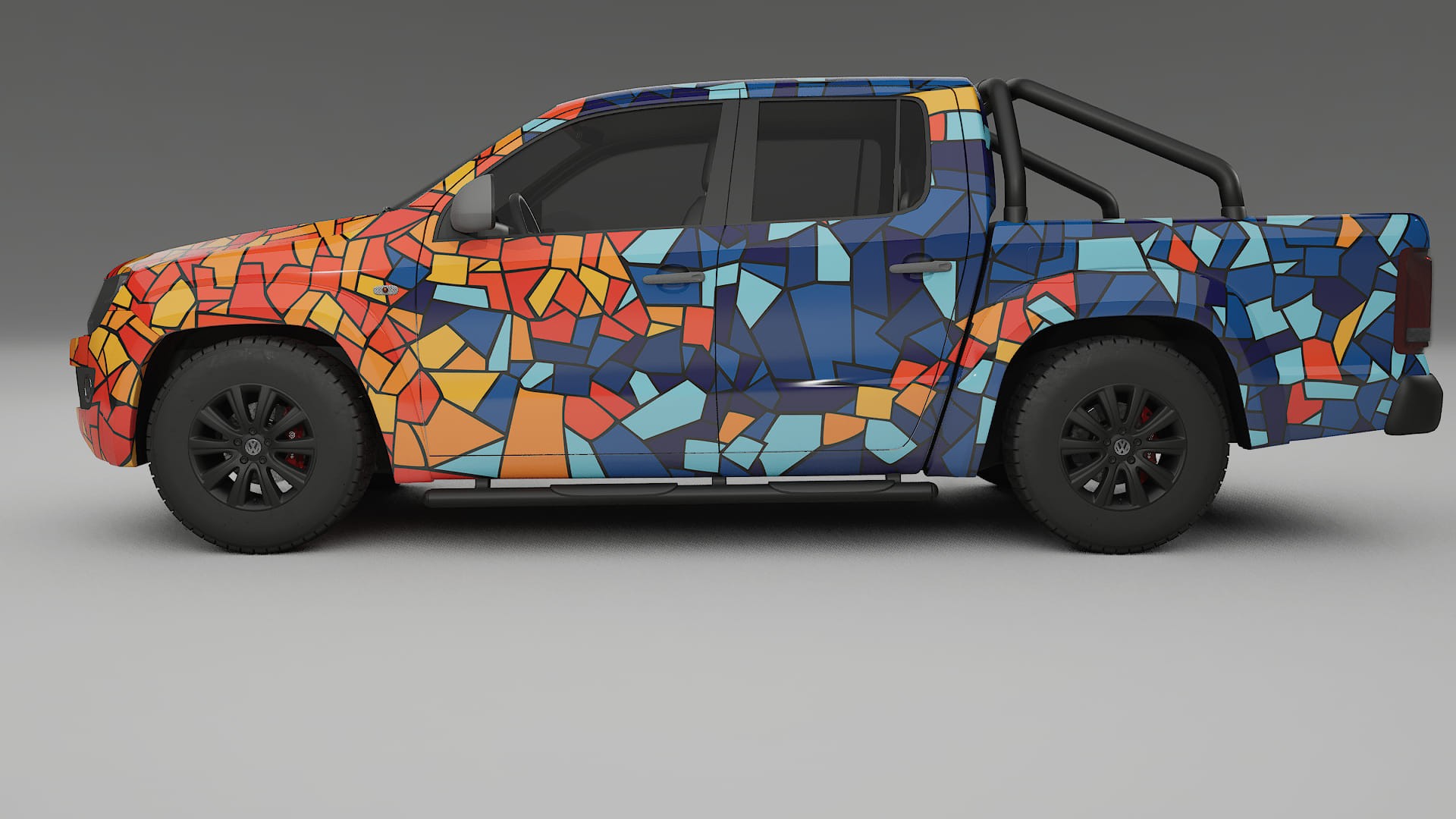 VW Amarok 2H BARCELONA – Ontworpen Wrap PPF Kit van Printbaar Polyurethaanfolie