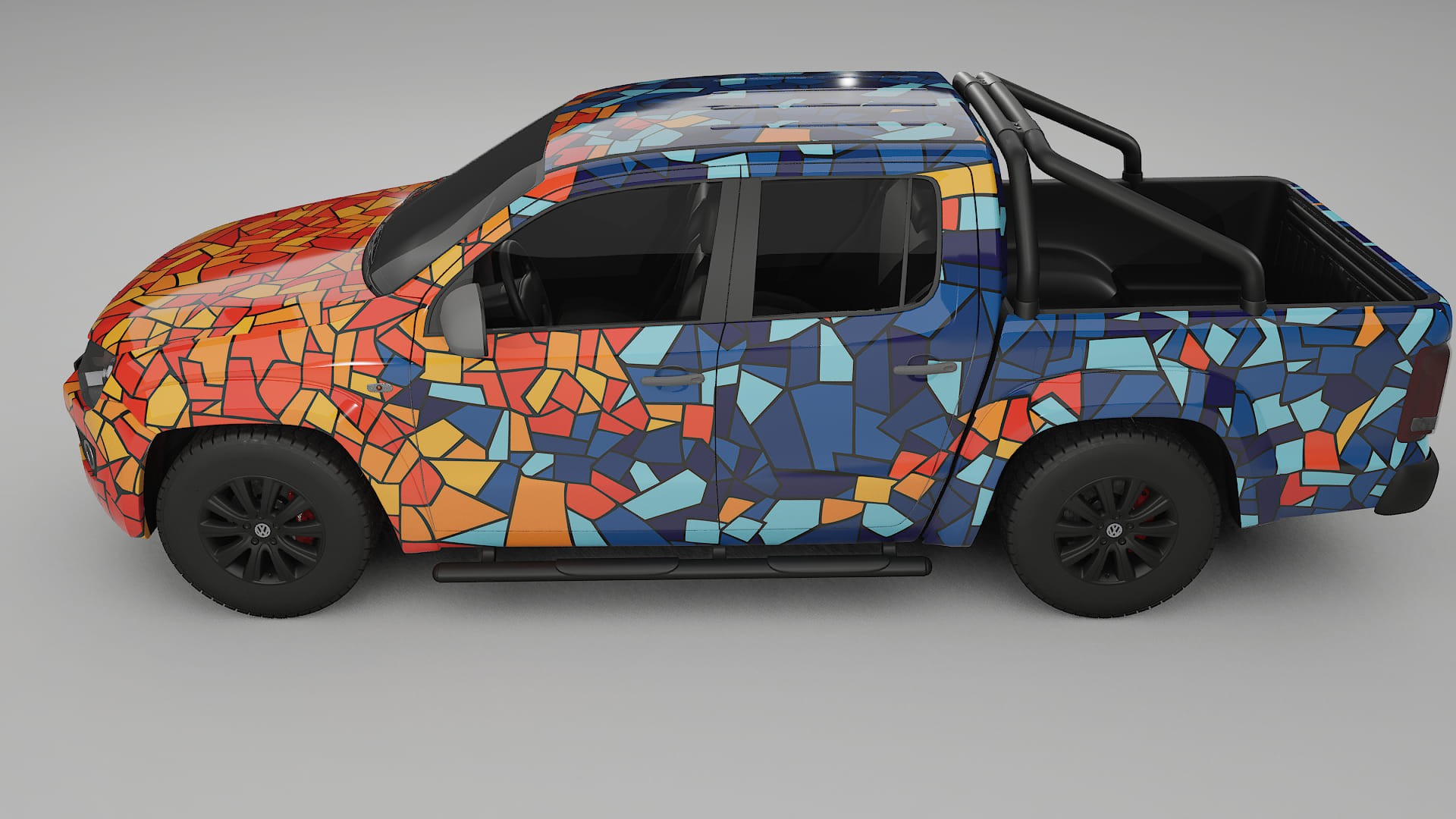 VW Amarok 2H BARCELONA – Ontworpen Wrap PPF Kit van Printbaar Polyurethaanfolie