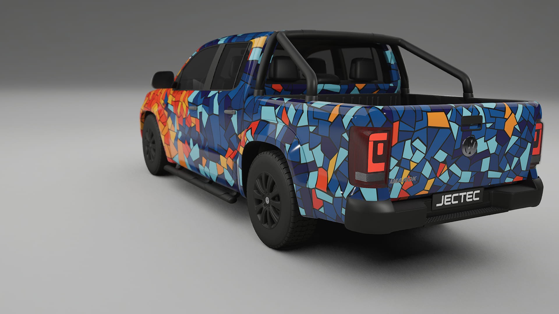 VW Amarok 2H BARCELONA – Ontworpen Wrap PPF Kit van Printbaar Polyurethaanfolie