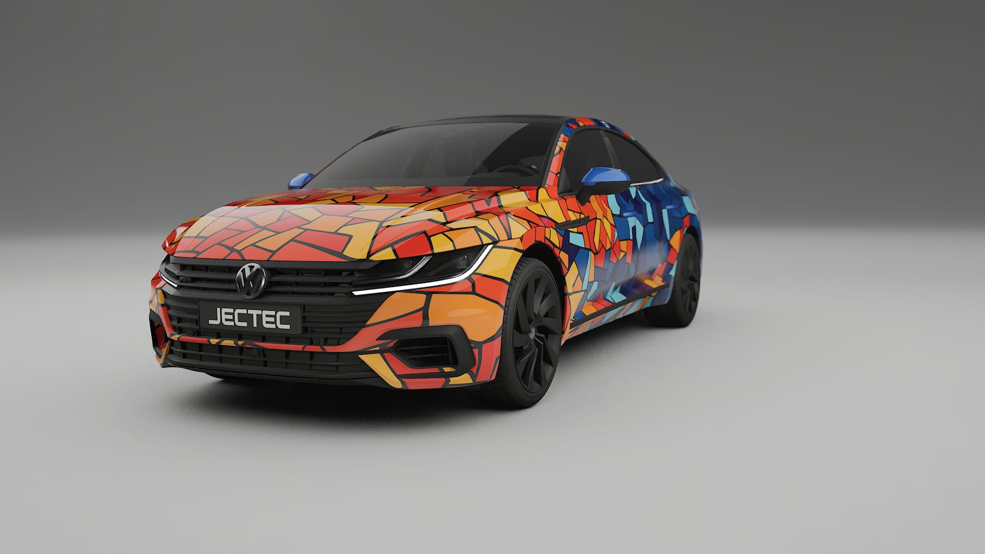 VW Arteon R 3H prefacelift pre-LCI BARCELONA – Ontworpen Wrap PPF Kit van Printbaar Polyurethaanfolie