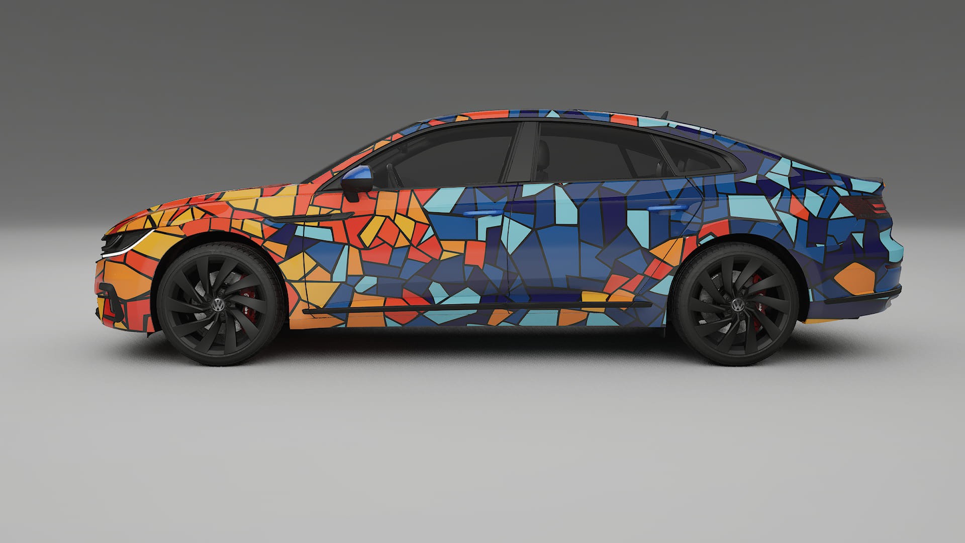 VW Arteon R 3H prefacelift pre-LCI BARCELONA – Ontworpen Wrap PPF Kit van Printbaar Polyurethaanfolie