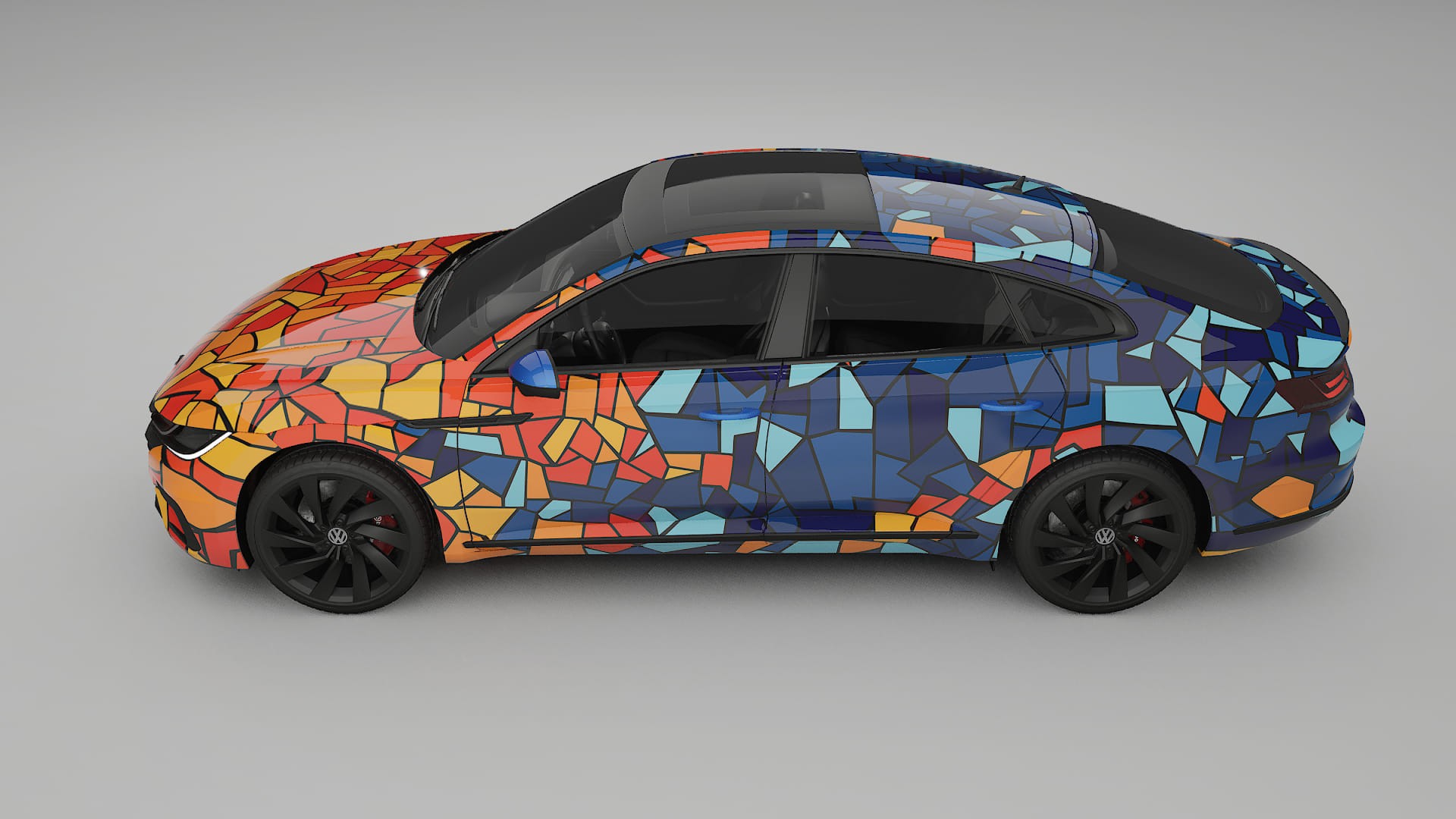 VW Arteon R 3H prefacelift pre-LCI BARCELONA – Ontworpen Wrap PPF Kit van Printbaar Polyurethaanfolie