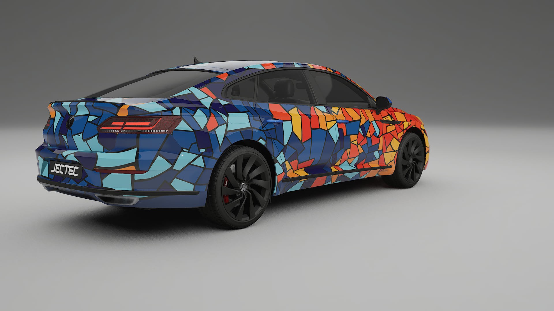 VW Arteon R 3H prefacelift pre-LCI BARCELONA – Ontworpen Wrap PPF Kit van Printbaar Polyurethaanfolie