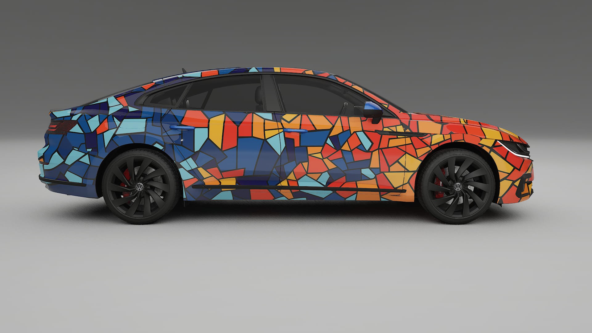 VW Arteon R 3H prefacelift pre-LCI BARCELONA – Ontworpen Wrap PPF Kit van Printbaar Polyurethaanfolie