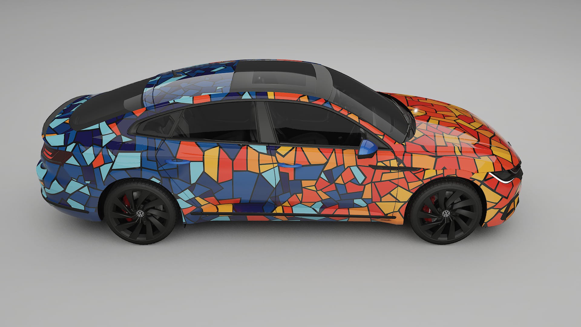 VW Arteon R 3H prefacelift pre-LCI BARCELONA – Ontworpen Wrap PPF Kit van Printbaar Polyurethaanfolie