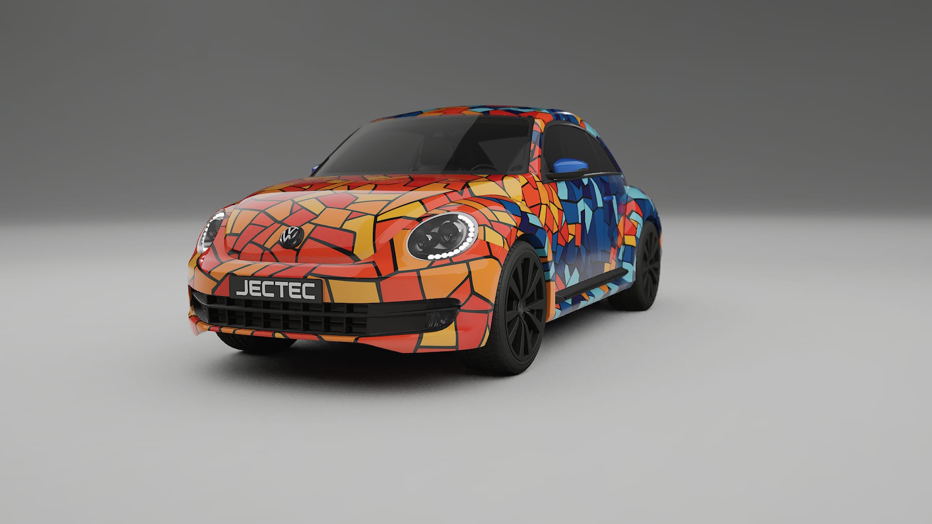 VW Beetle A5 prefacelift pre-LCI BARCELONA – Ontworpen Wrap PPF Kit van Printbaar Polyurethaanfolie