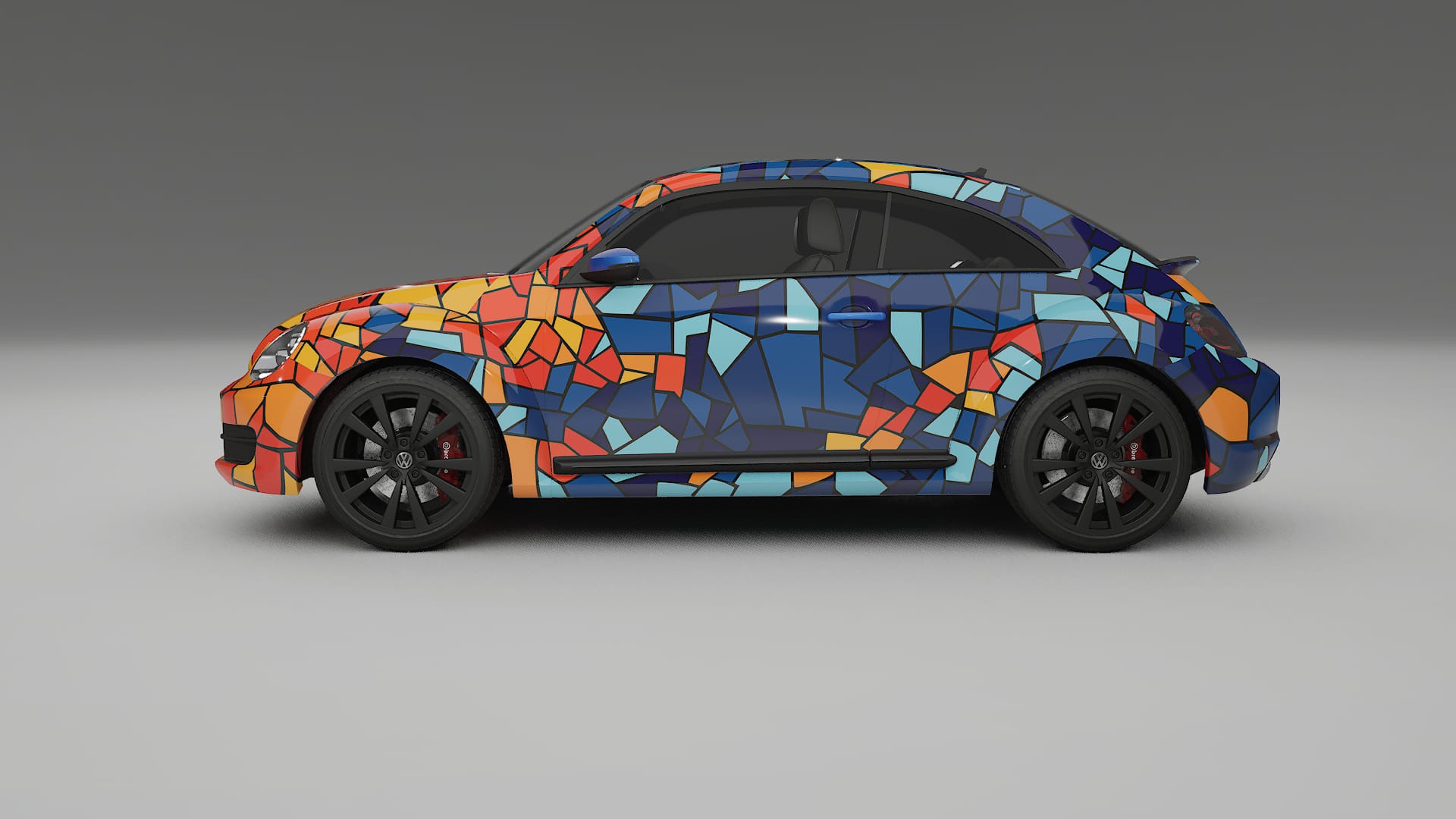 VW Beetle A5 prefacelift pre-LCI BARCELONA – Ontworpen Wrap PPF Kit van Printbaar Polyurethaanfolie