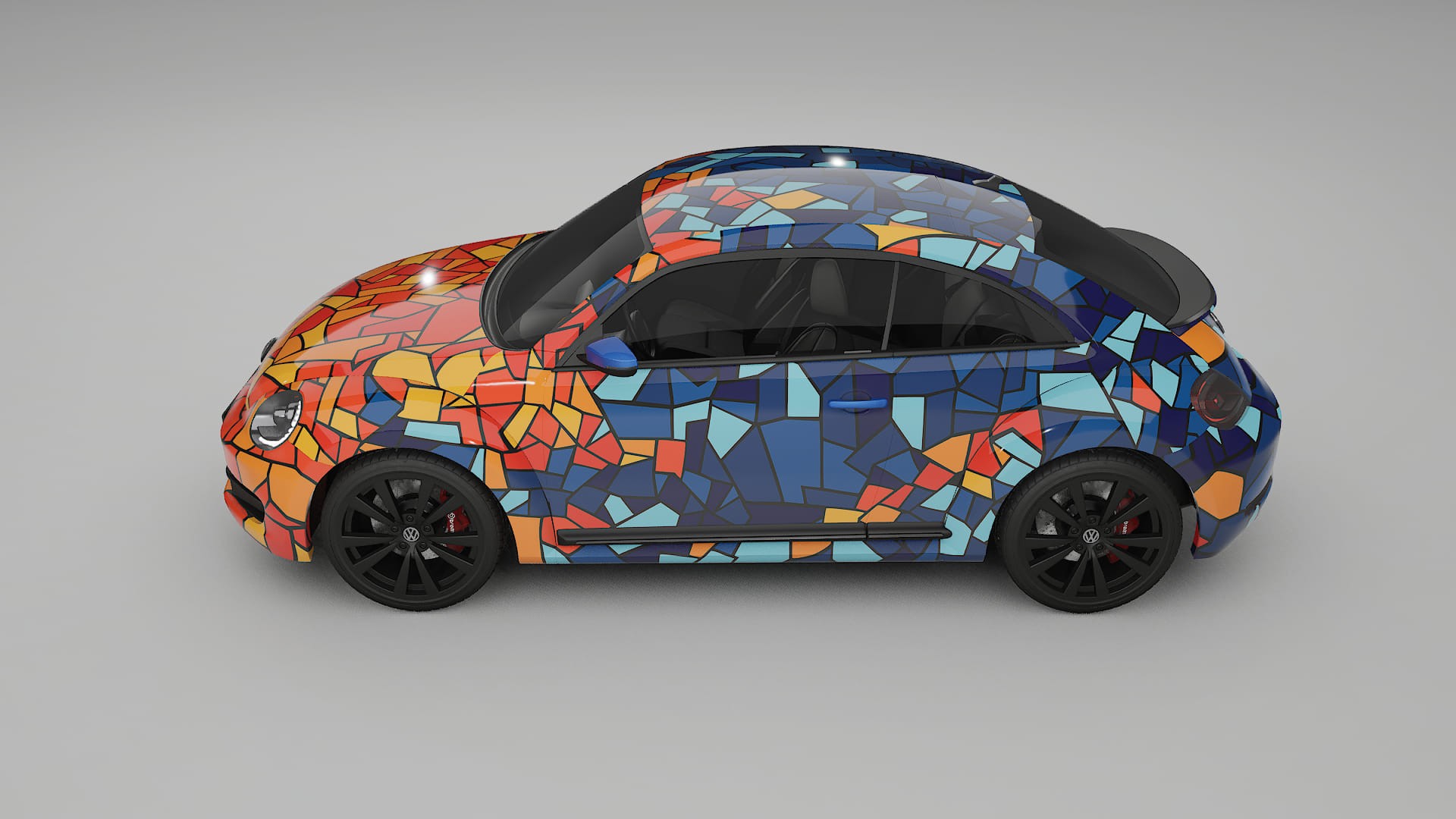 VW Beetle A5 prefacelift pre-LCI BARCELONA – Ontworpen Wrap PPF Kit van Printbaar Polyurethaanfolie
