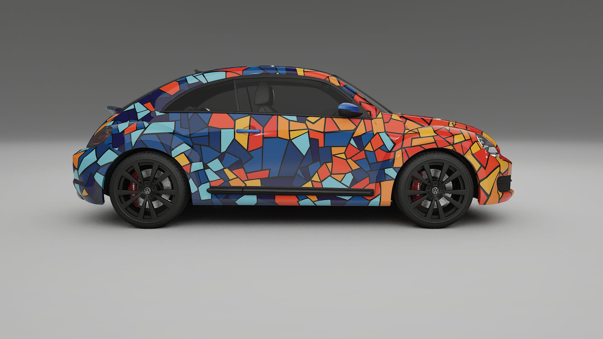 VW Beetle A5 prefacelift pre-LCI BARCELONA – Ontworpen Wrap PPF Kit van Printbaar Polyurethaanfolie