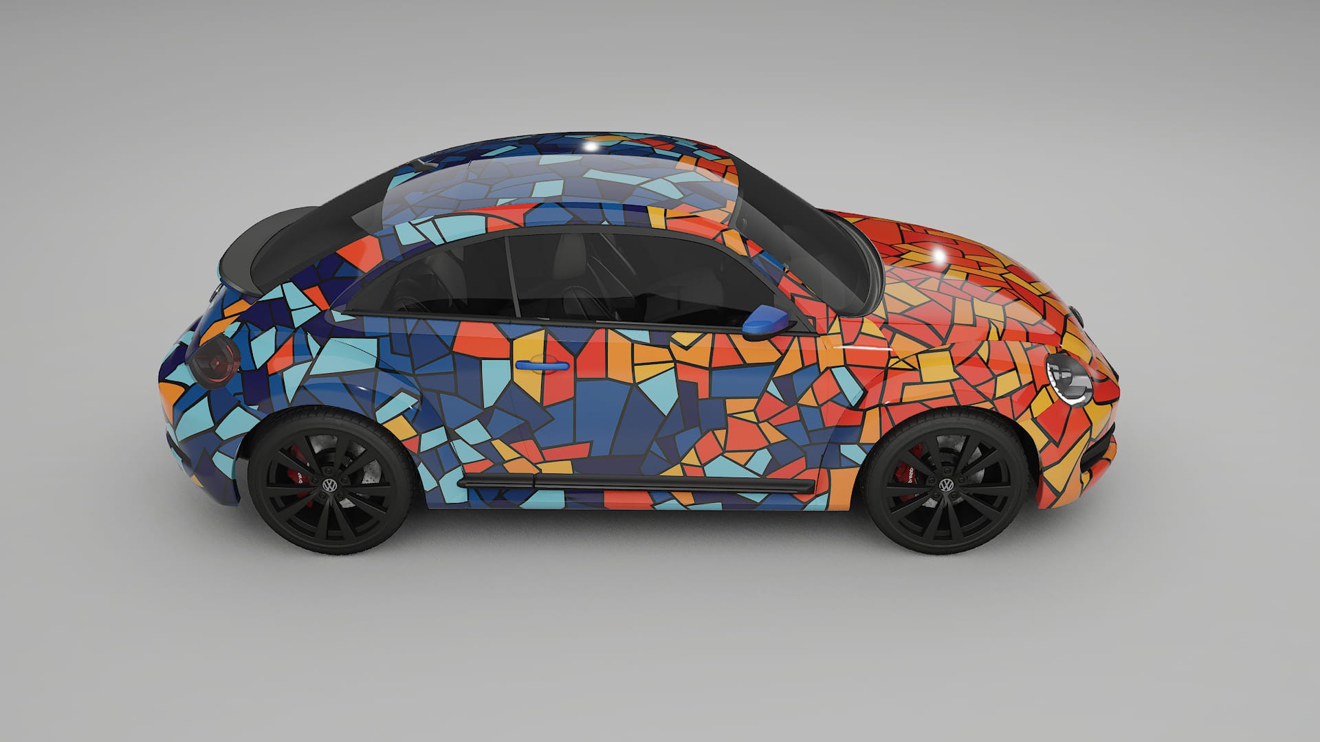 VW Beetle A5 prefacelift pre-LCI BARCELONA – Ontworpen Wrap PPF Kit van Printbaar Polyurethaanfolie